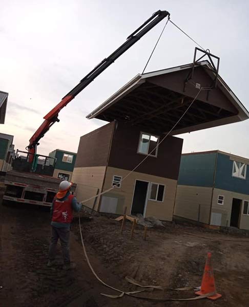 Camión pluma elevación