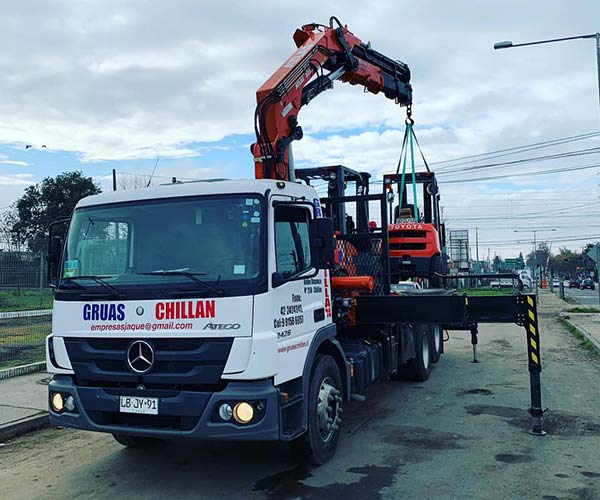 Camión pluma en Chillán